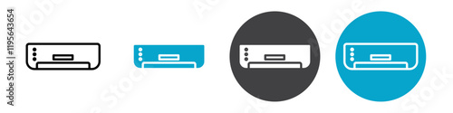 ac icon Vector illustration in black