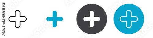 add icon Vector illustration in black