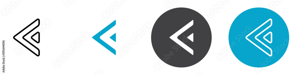 arrow left icon Vector illustration in black arrow left icon Vector illustration in black