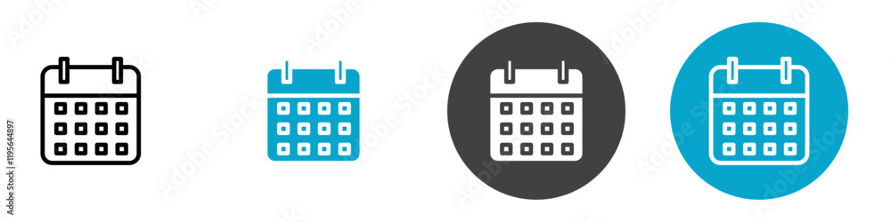 calendar icon Vector illustration in black calendar icon Vector illustration in black