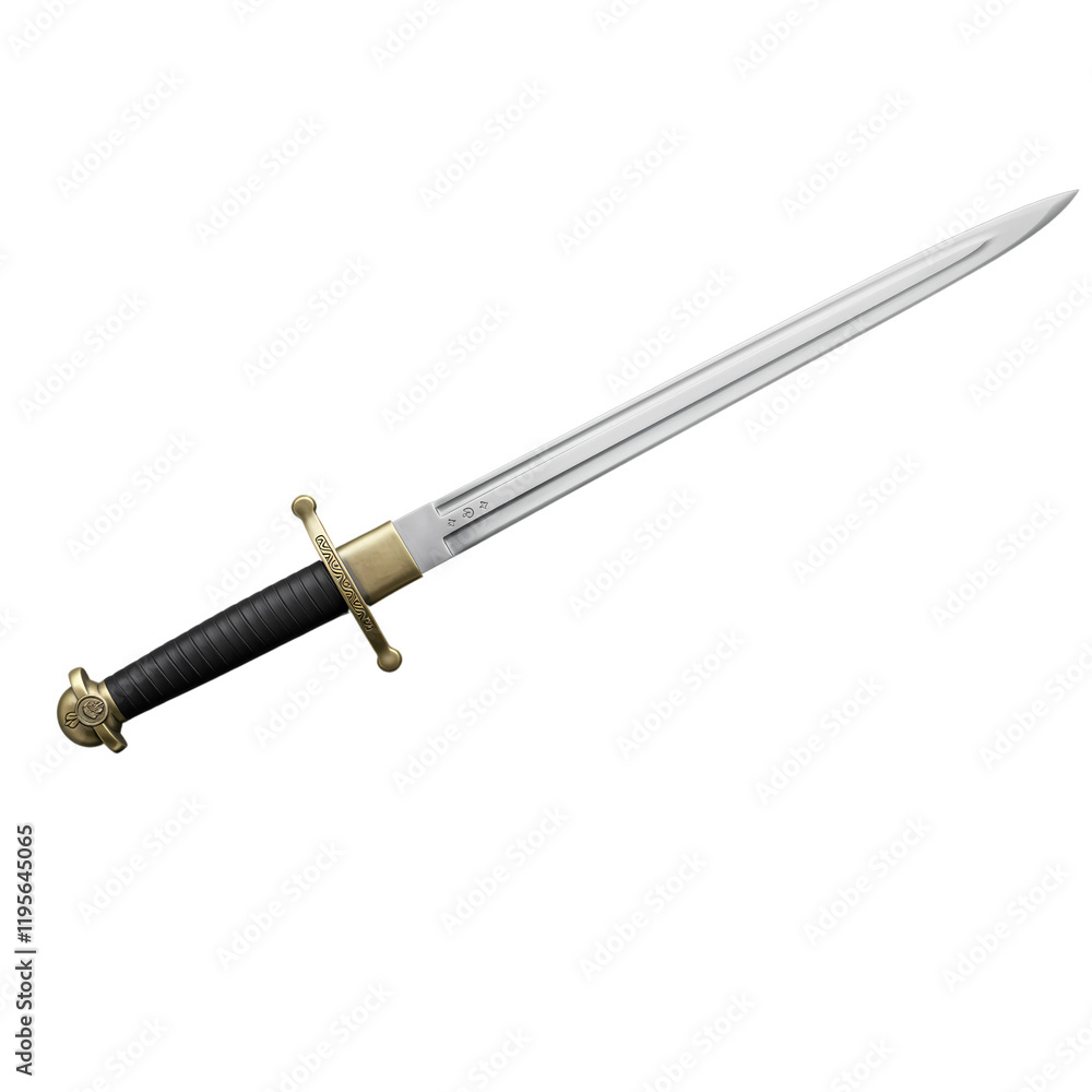 Large Sword on Transparent Background - High-Quality Isolated Image Large Sword on Transparent Background - High-Quality Isolated Image