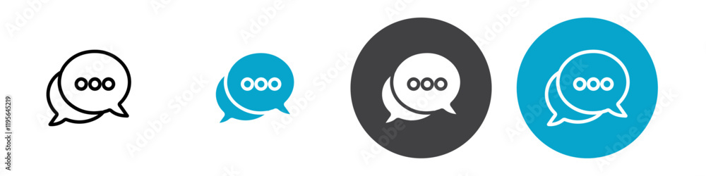 chat icon Vector illustration in black chat icon Vector illustration in black