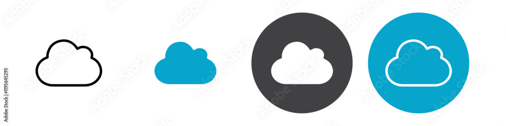 cloud icon Vector illustration in black cloud icon Vector illustration in black