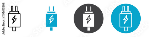 charger icon Vector illustration in black