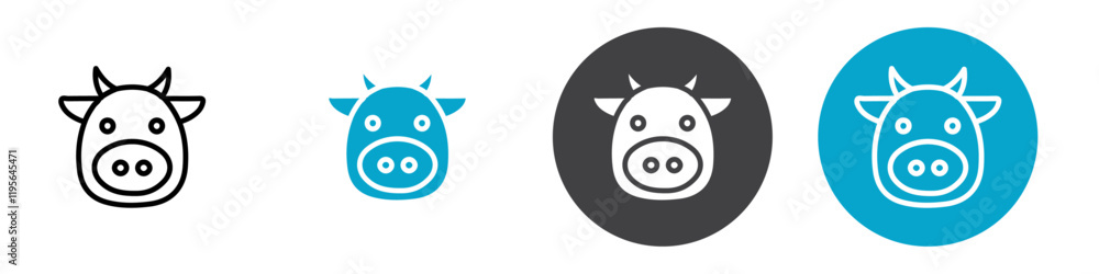 cow icon Vector illustration in black cow icon Vector illustration in black
