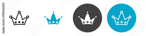 crown icon Vector illustration in black