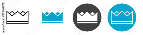 crown icon Vector illustration in black