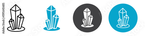 crystal icon Vector illustration in black