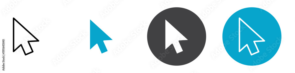 cursor icon Vector illustration in black cursor icon Vector illustration in black
