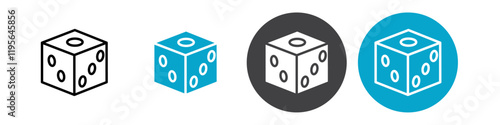 dice icon Vector illustration in black