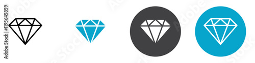 diamond icon Vector illustration in black