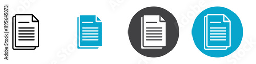 document icon Vector illustration in black