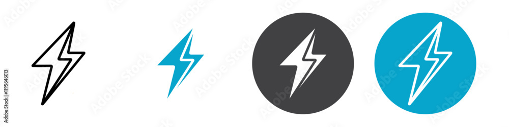 electricity icon Vector illustration in black electricity icon Vector illustration in black