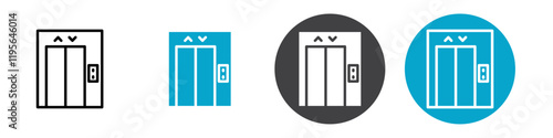 elevator icon Vector illustration in black