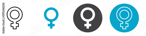 female icon Vector illustration in black