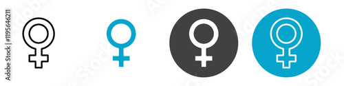 female sign icon Vector illustration in black