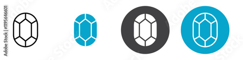 gem icon Vector illustration in black