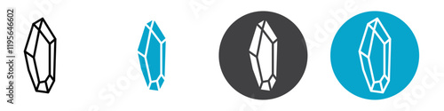gem icon Vector illustration in black