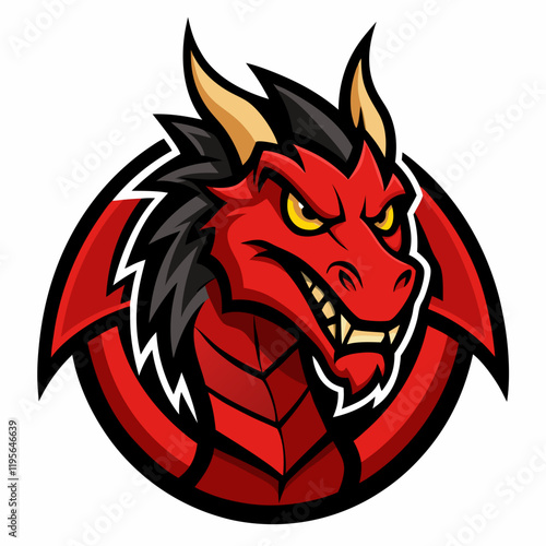 red dragon with a tattoo mighty mascot