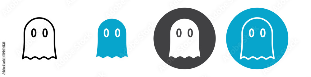 Obraz premium ghost icon Vector illustration in black