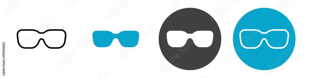 glasses icon Vector illustration in black glasses icon Vector illustration in black