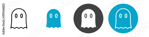 ghost icon Vector illustration in black