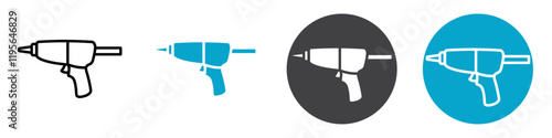 glue gun icon Vector illustration in black