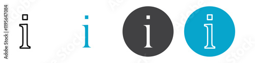 info icon Vector illustration in black