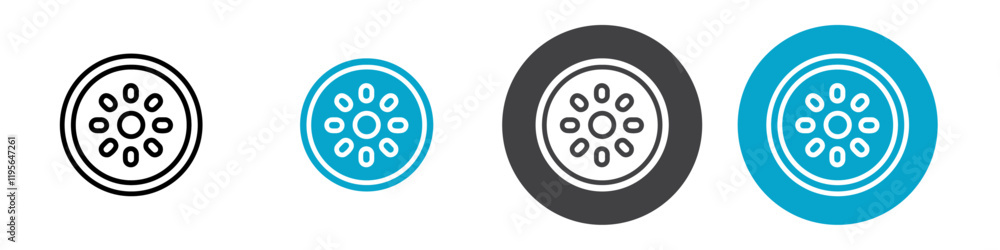 kiwi icon Vector illustration in black kiwi icon Vector illustration in black