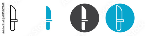 knife icon Vector illustration in black