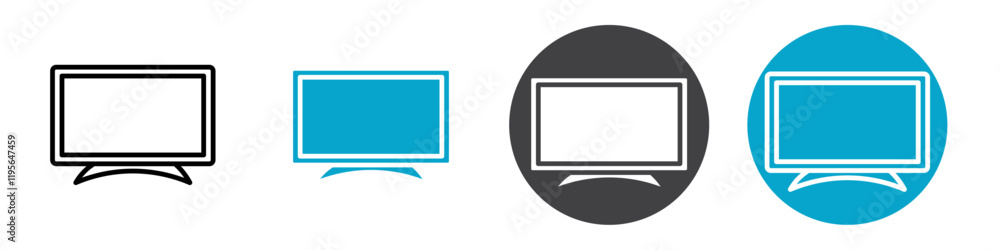 led tv icon Vector illustration in black led tv icon Vector illustration in black