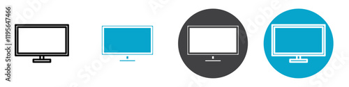 Free Download lcd tv icon Vector illustration in black - GFXLoad