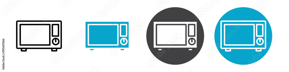 microwave icon Vector illustration in black microwave icon Vector illustration in black