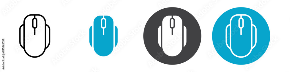 mouse icon Vector illustration in black mouse icon Vector illustration in black