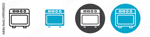 oven icon Vector illustration in black