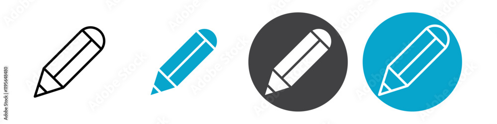 pencil icon Vector illustration in black pencil icon Vector illustration in black