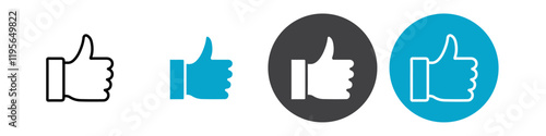 thumbsup icon Vector illustration in black