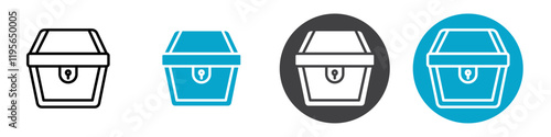 treasure chest icon Vector illustration in black