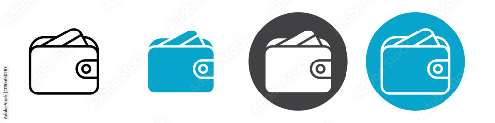 wallet icon Vector illustration in black wallet icon Vector illustration in black