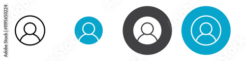 user profile icon Vector illustration in black