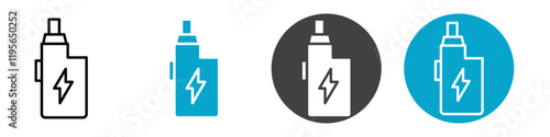 vape icon Vector illustration in black