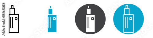 vape icon Vector illustration in black