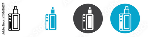 vape icon Vector illustration in black