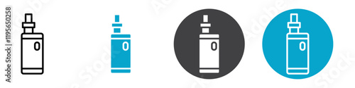 vape icon Vector illustration in black