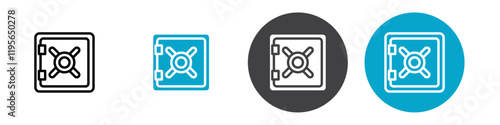 vault icon Vector illustration in black