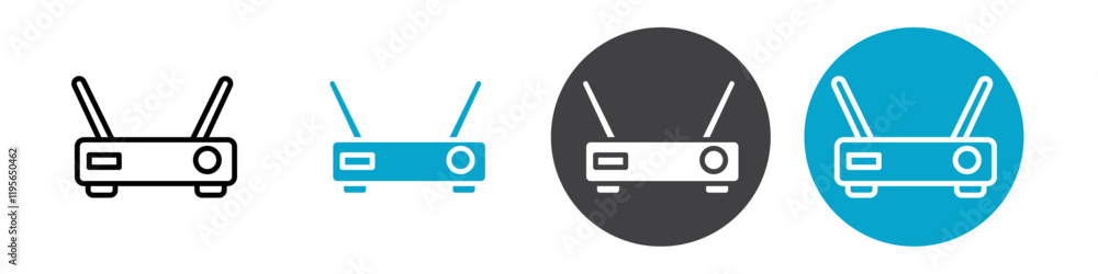 wifi router icon Vector illustration in black wifi router icon Vector illustration in black