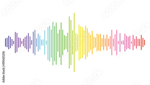 Fotografie Colorful sound wave rhythm