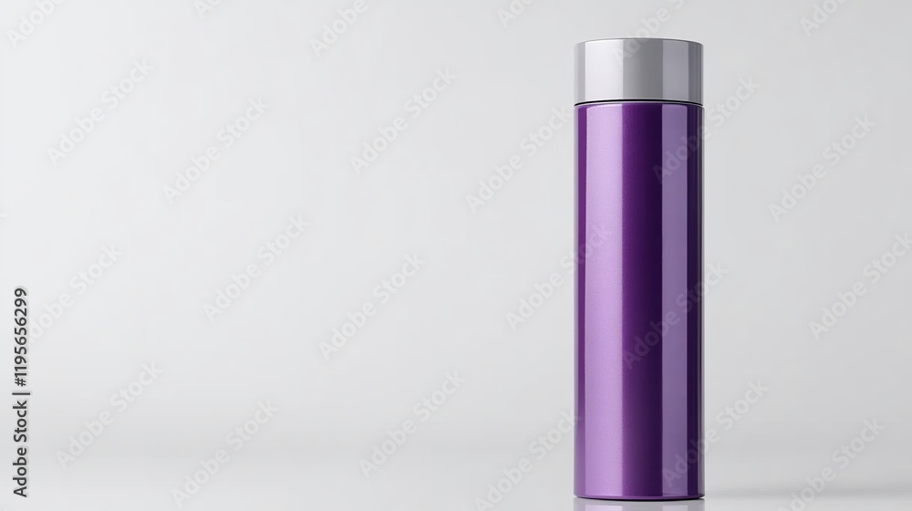 Purple bottle mockup, studio shot, white background, packaging design Purple bottle mockup, studio shot, white background, packaging design