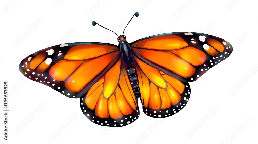 Fototapeta premium butterfly on white background