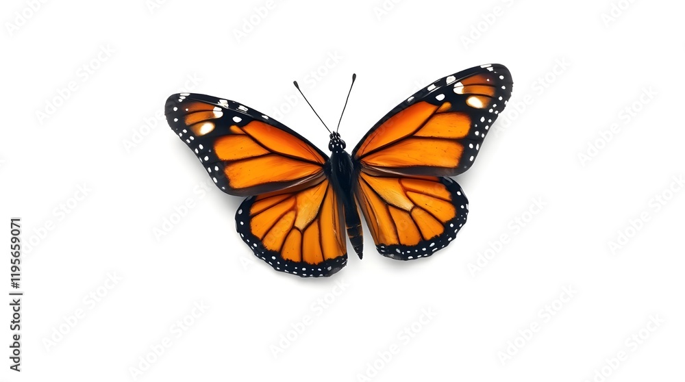 Naklejka premium butterfly on white background